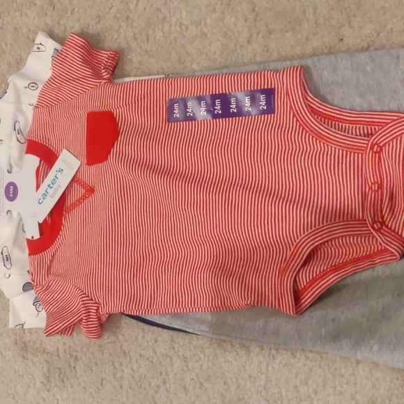 New! 24m Carter's baby 4 PC onesie and pants set - Picture 3 of 6